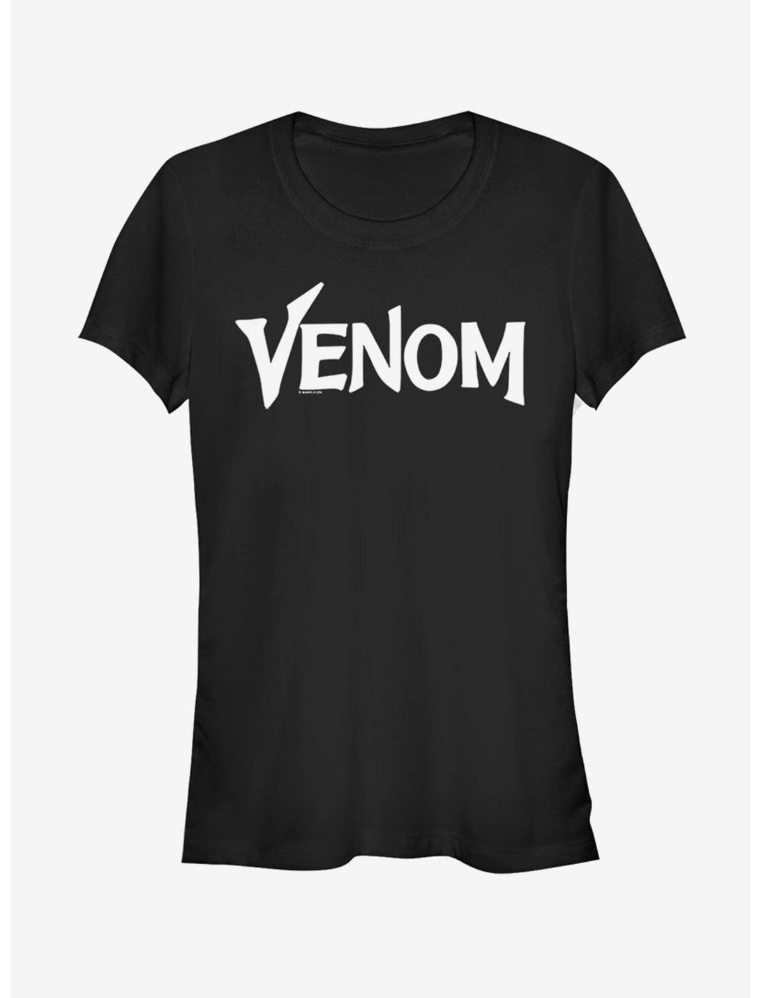 Marvel Venom White Logo Girls T-Shirt, BLACK, hi-res