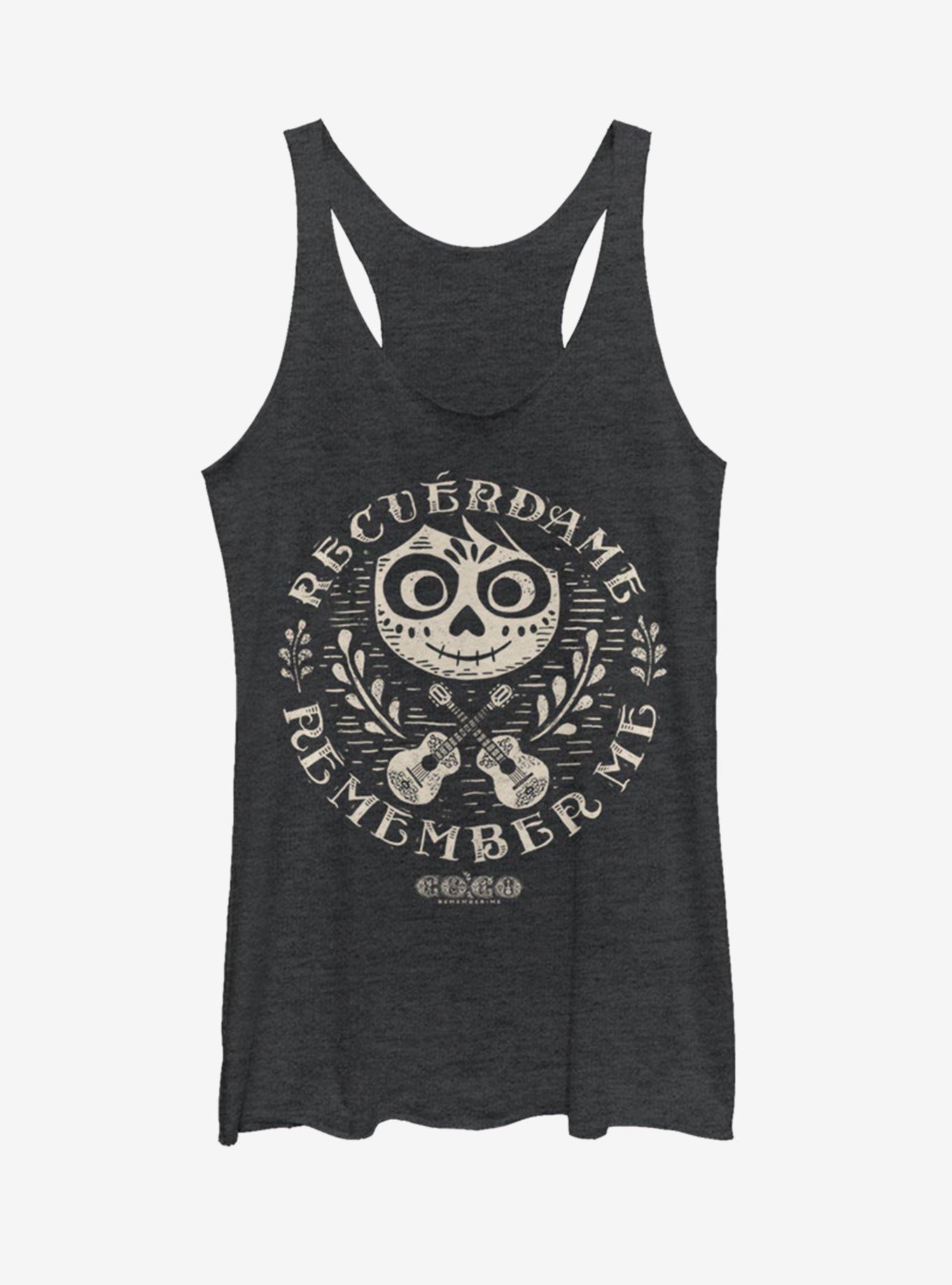 Disney Pixar Coco Circle Remember Girls Tank Top, BLK HTR, hi-res