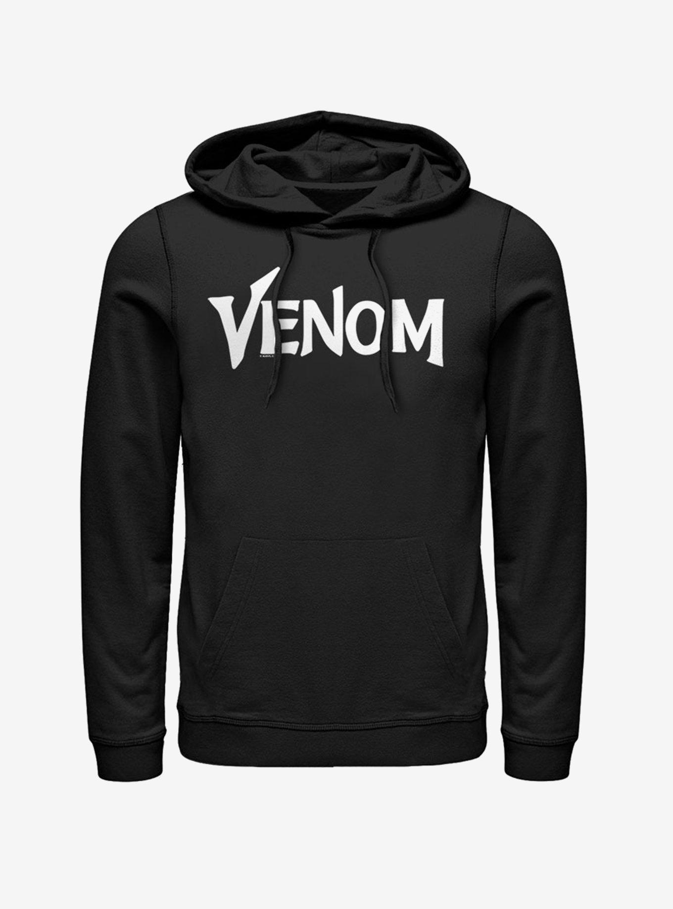 Marvel Venom White Logo Hoodie, BLACK, hi-res