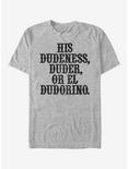 Big Lebowski Duderino T-Shirt, ATH HTR, hi-res