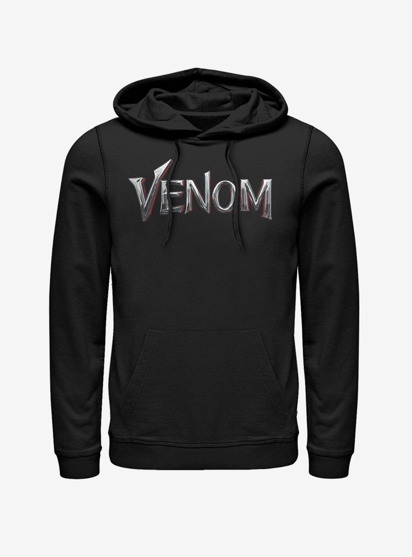 Marvel Venom Chrome Logo Hoodie, BLACK, hi-res