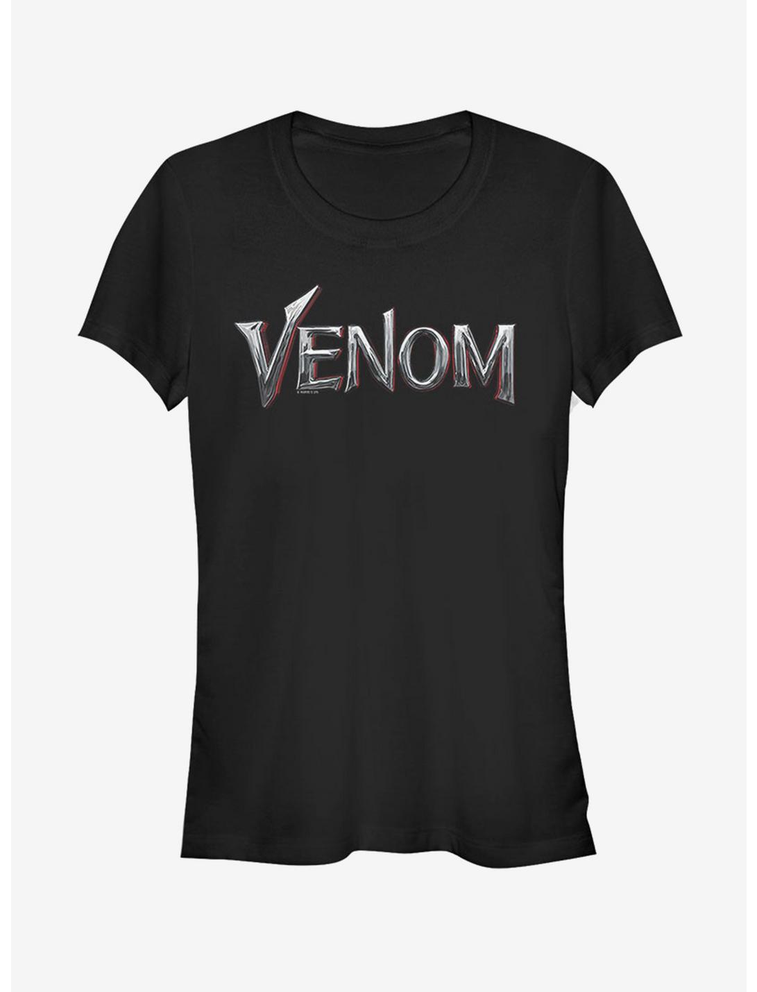 Marvel Venom Chrome Logo Girls T-Shirt - BLACK | Hot Topic