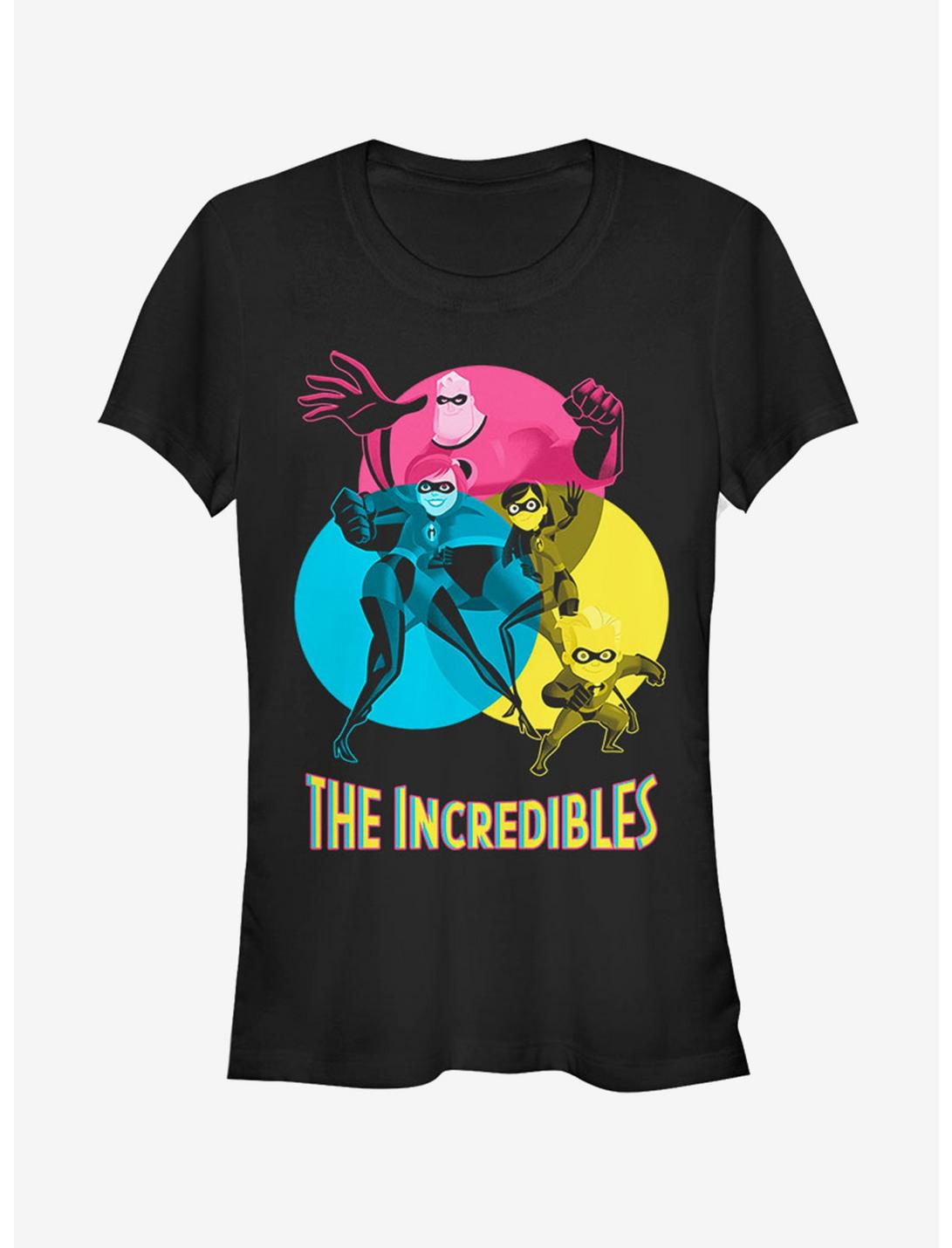 Disney Pixar The Incredibles Venn Diagram Girls T-Shirt, BLACK, hi-res