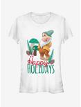 Disney Snow White And The Seven Dwarfs Bashful Holiday Girls T-Shirt, WHITE, hi-res