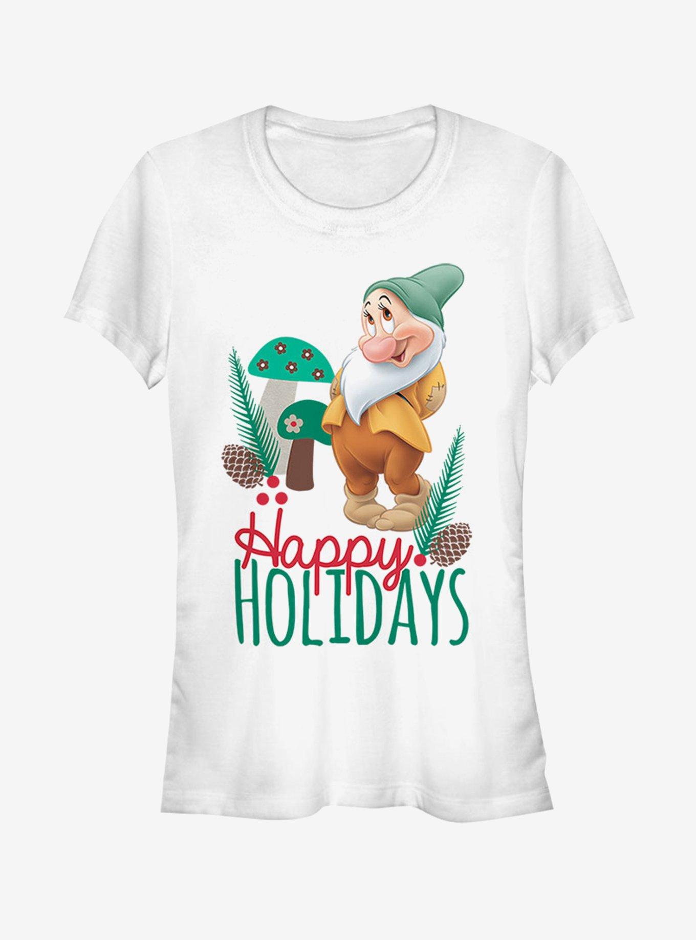 Disney Snow White And The Seven Dwarfs Bashful Holiday Girls T-Shirt, WHITE, hi-res