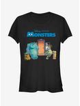 Disney Pixar Monsters, Inc. Door Scene Girls T-Shirt, BLACK, hi-res