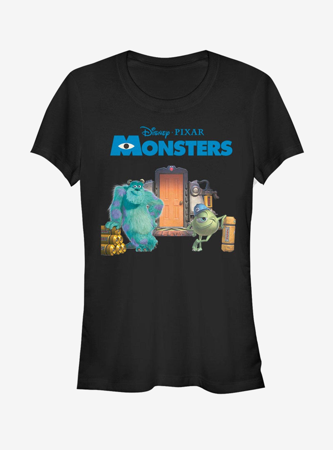 Disney Pixar Monsters, Inc. Door Scene Girls T-Shirt, BLACK, hi-res