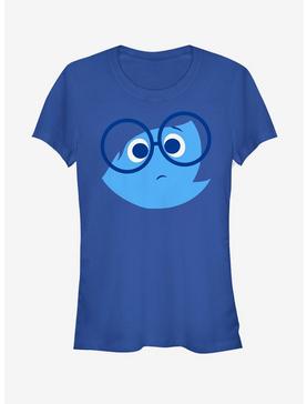 Disney Pixar Inside Out Sad Face Girls T-Shirt, ROYAL, hi-res