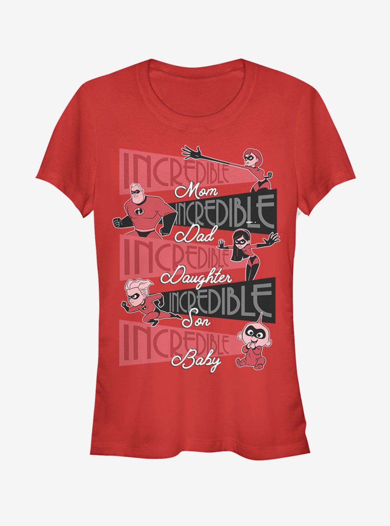 Disney Pixar The Incredibles Incredible Family Girls T-Shirt, RED, hi-res