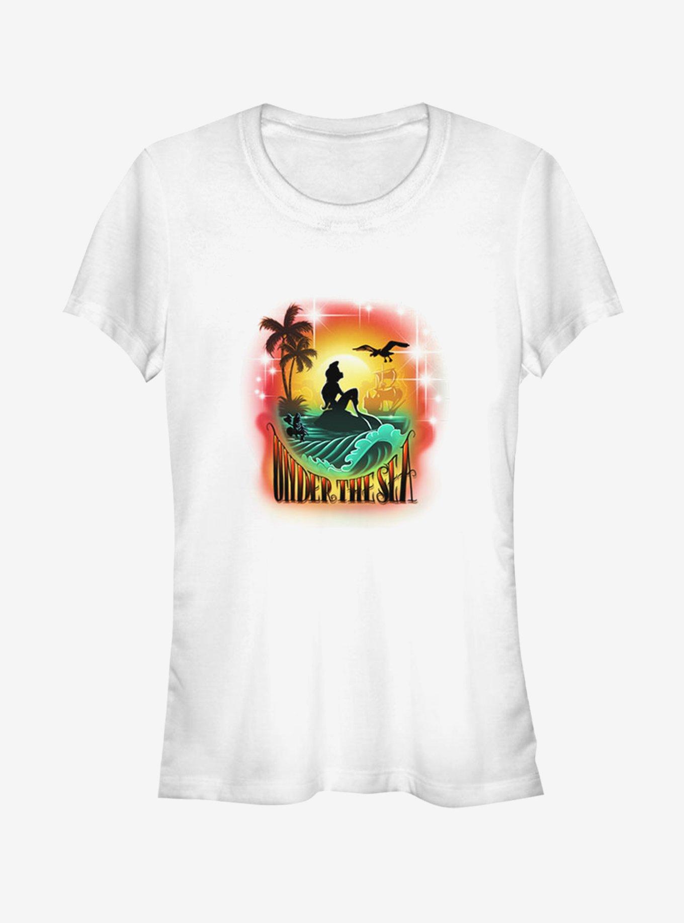 Disney The Little Mermaid Under The Sea Girls T-Shirt, WHITE, hi-res