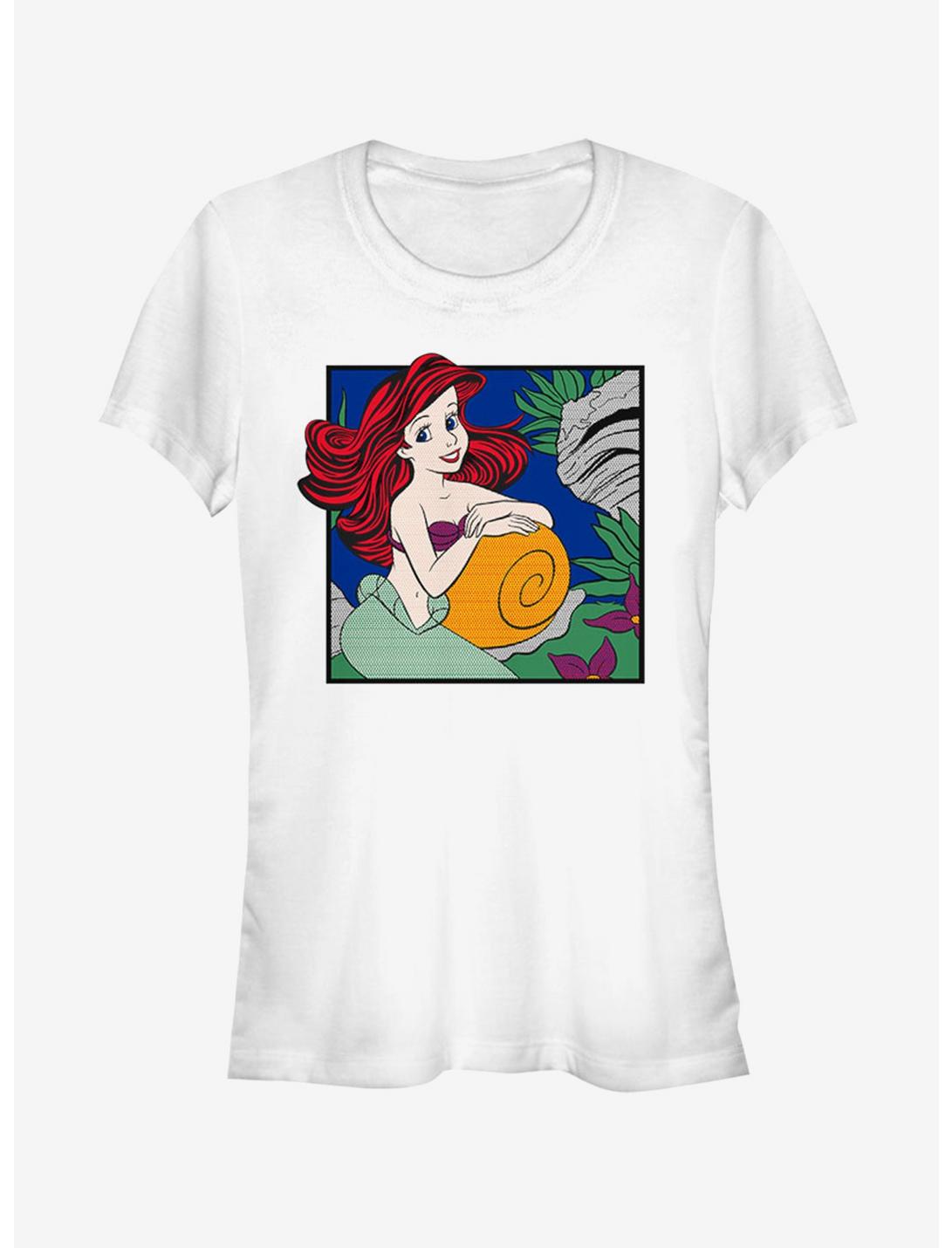 Disney The Little Mermaid Comic Ariel Girls T-Shirt, WHITE, hi-res