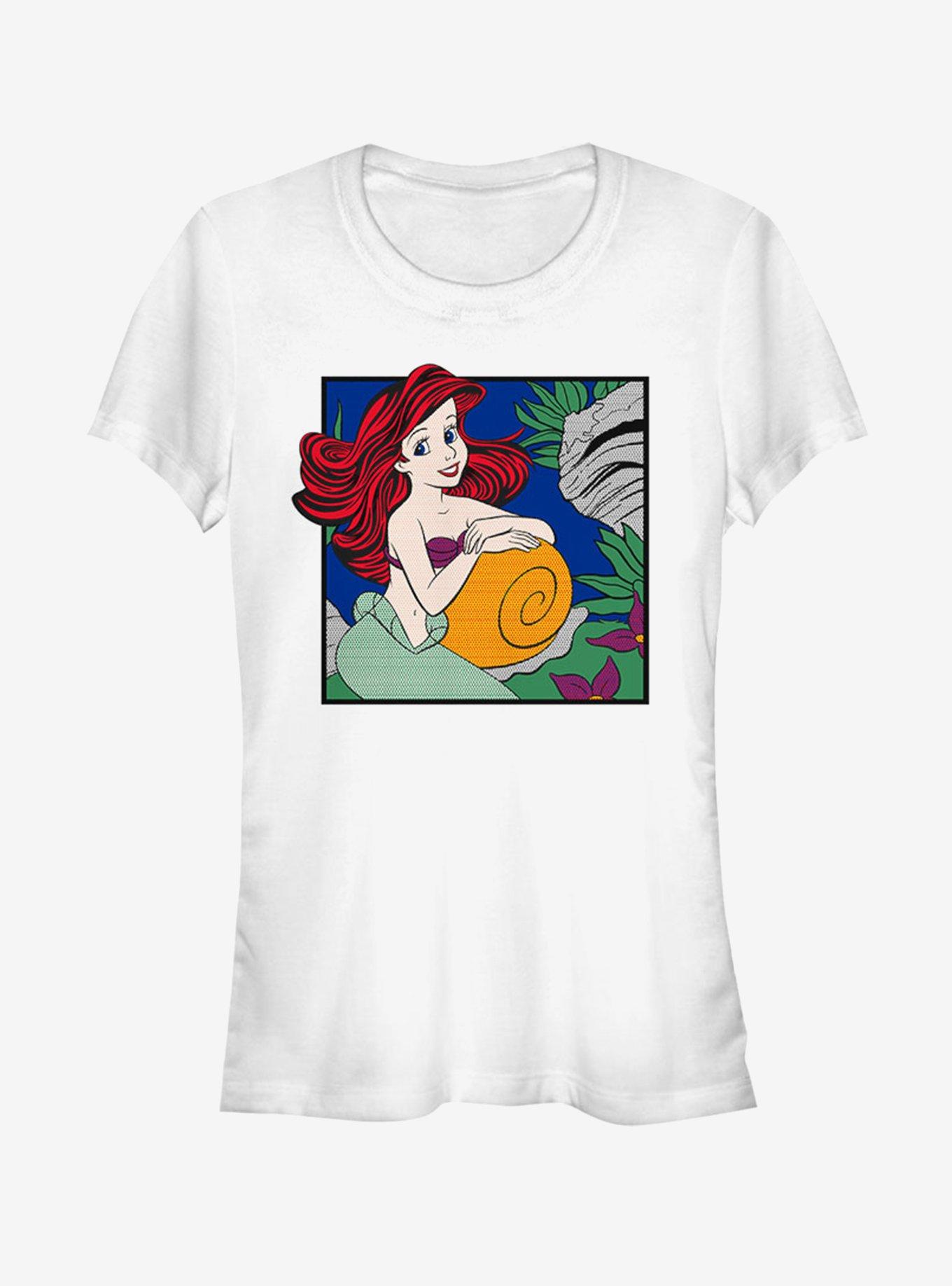 Disney The Little Mermaid Comic Ariel Girls T-Shirt, WHITE, hi-res