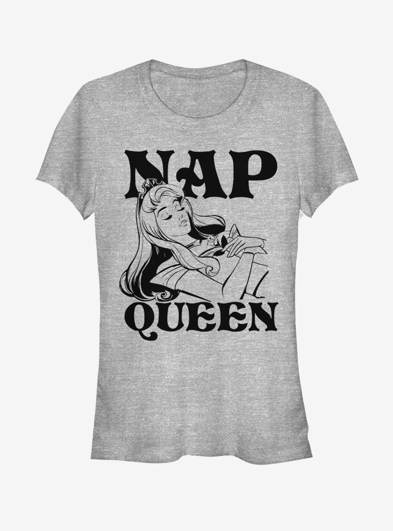 Disney Sleeping Beauty Aurora Nap Queen Girls T-Shirt, ATH HTR, hi-res