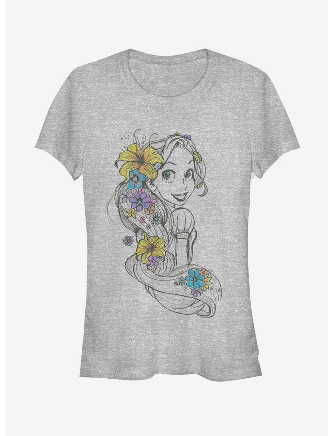 Disney Tangled Rapunzel Sketch Girls T-Shirt, ATH HTR, hi-res