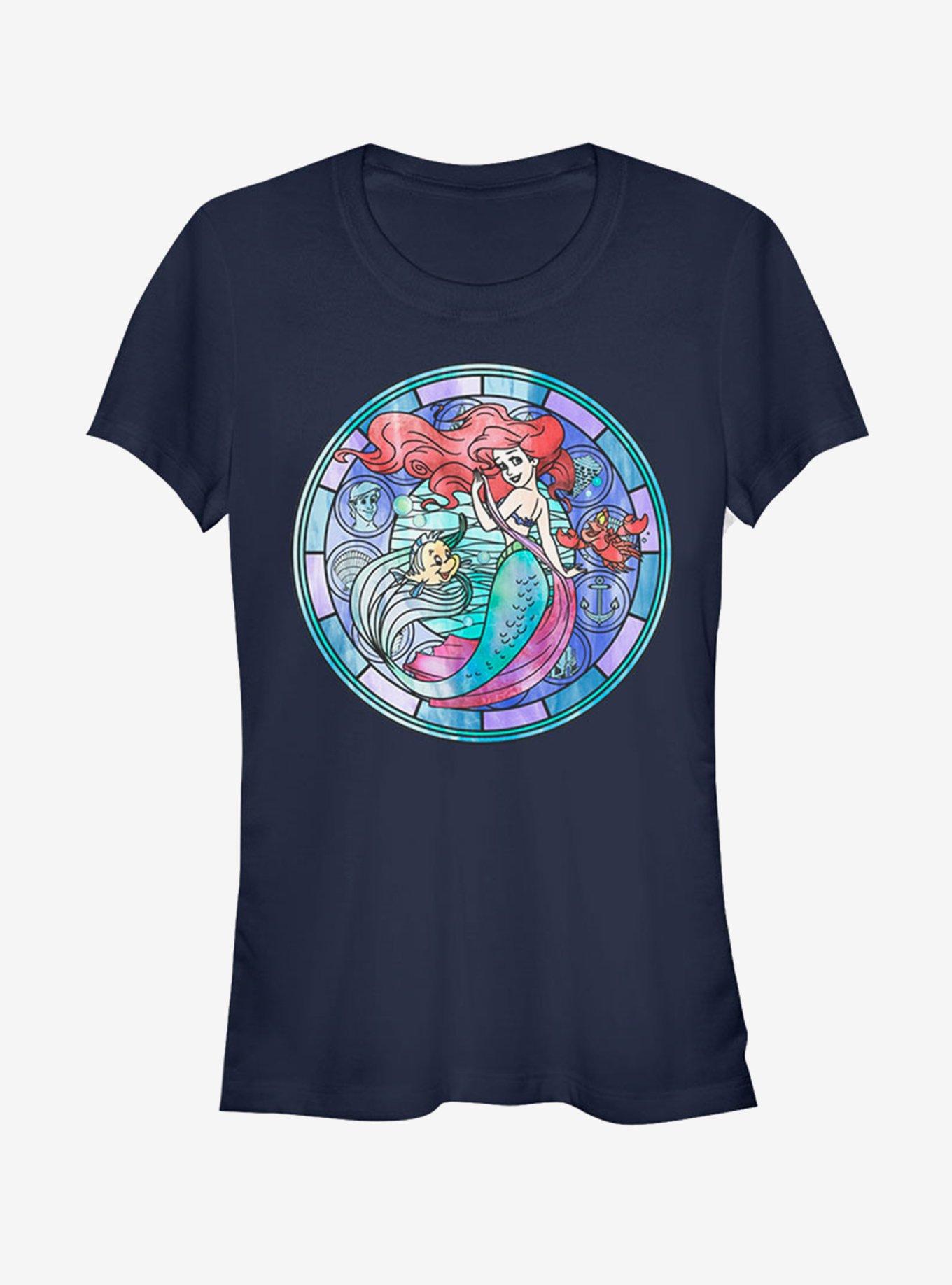 Disney The Little Mermaid Ariel Stained Glass Girls T-Shirt