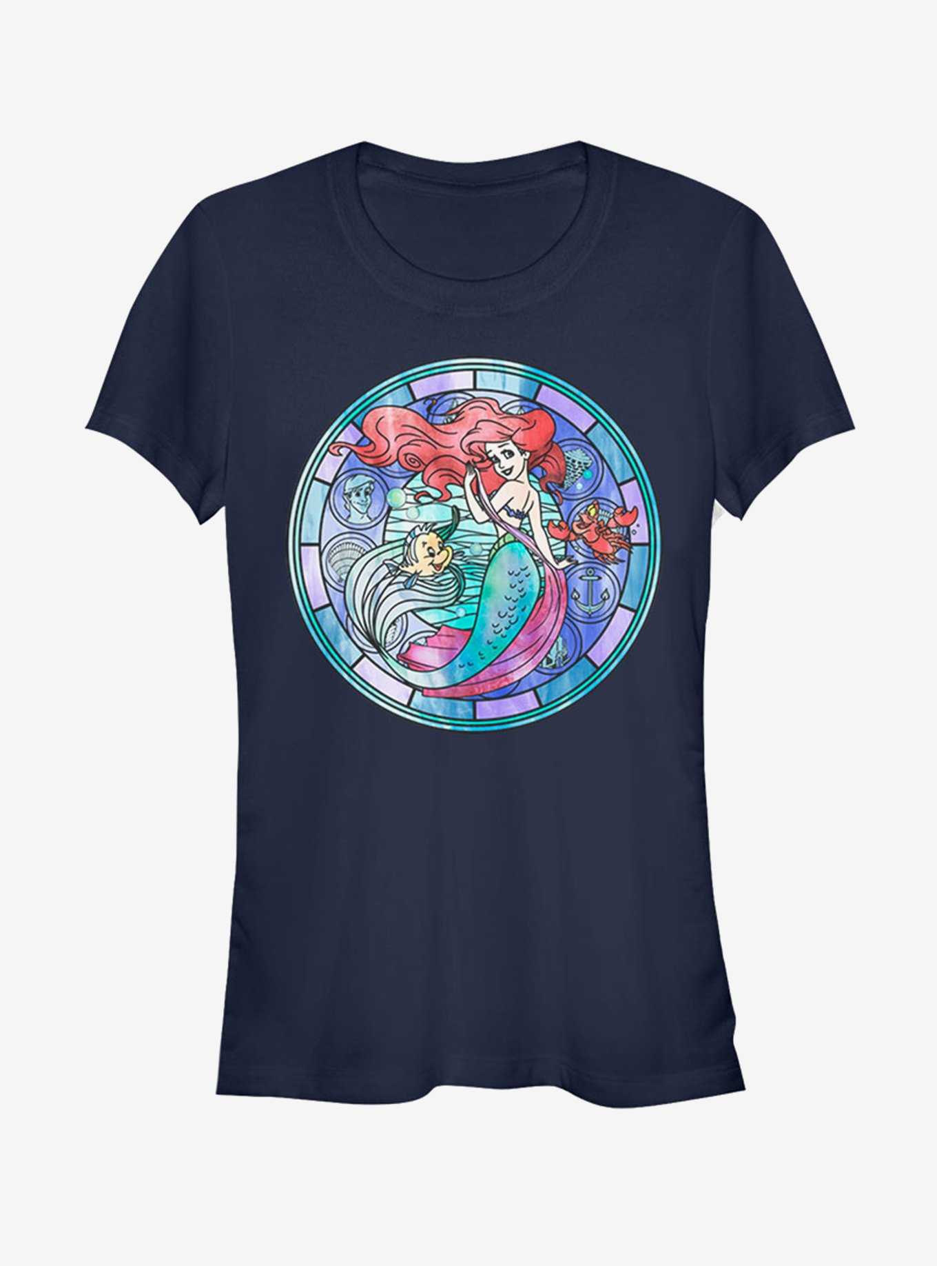 Disney The Little Mermaid Ariel Stained Glass Girls T-Shirt, , hi-res