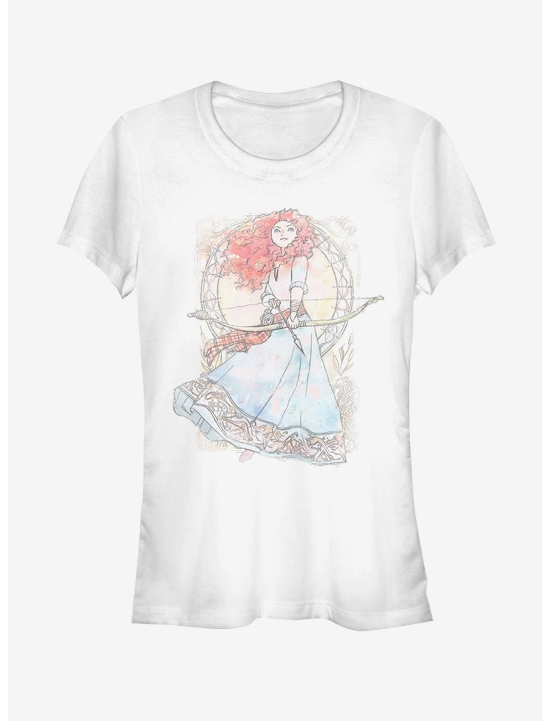 Disney Pixar Brave Watercolor Girls T-Shirt, WHITE, hi-res