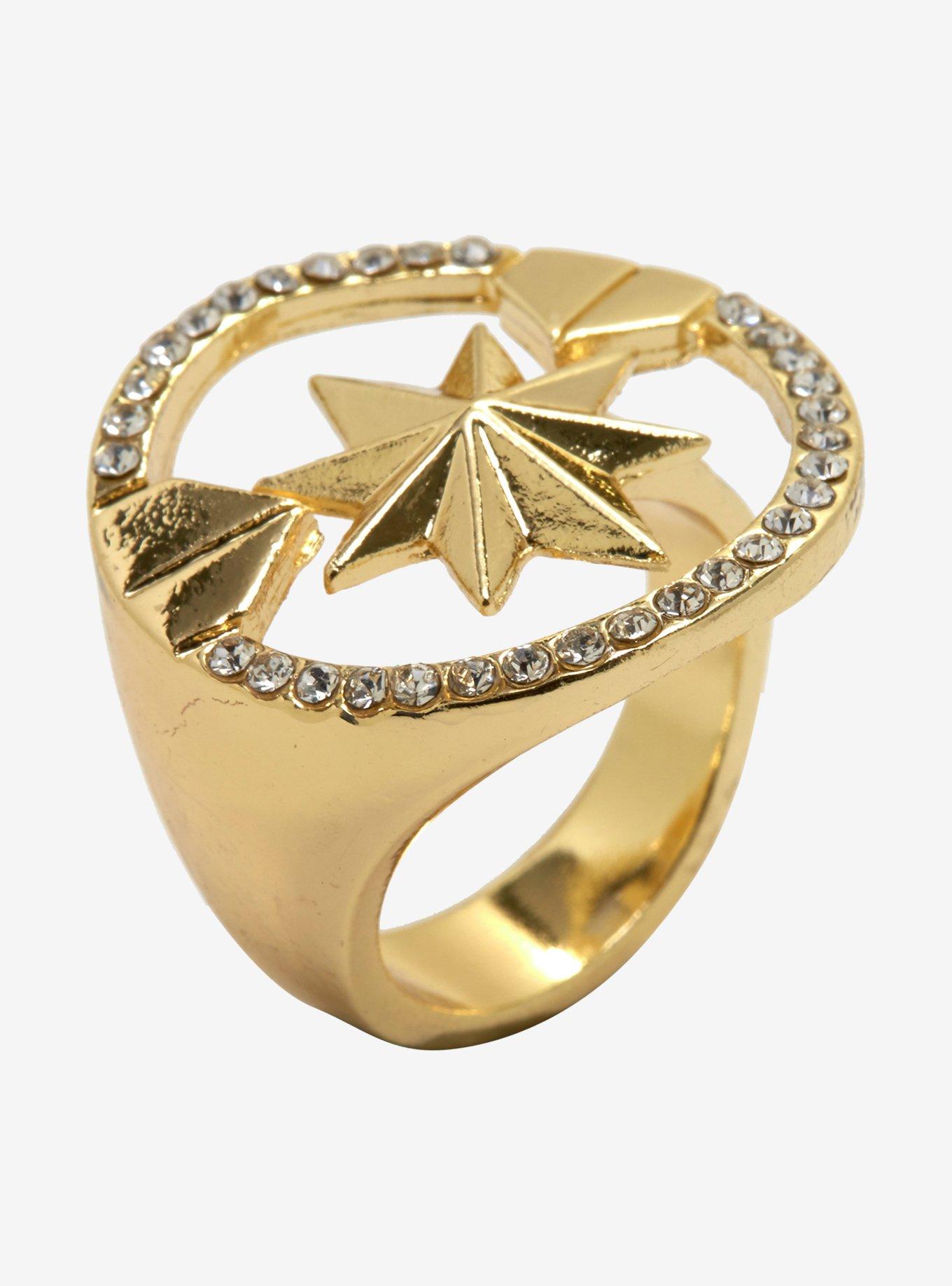 Marvel Captain Marvel Statement Ring, , hi-res