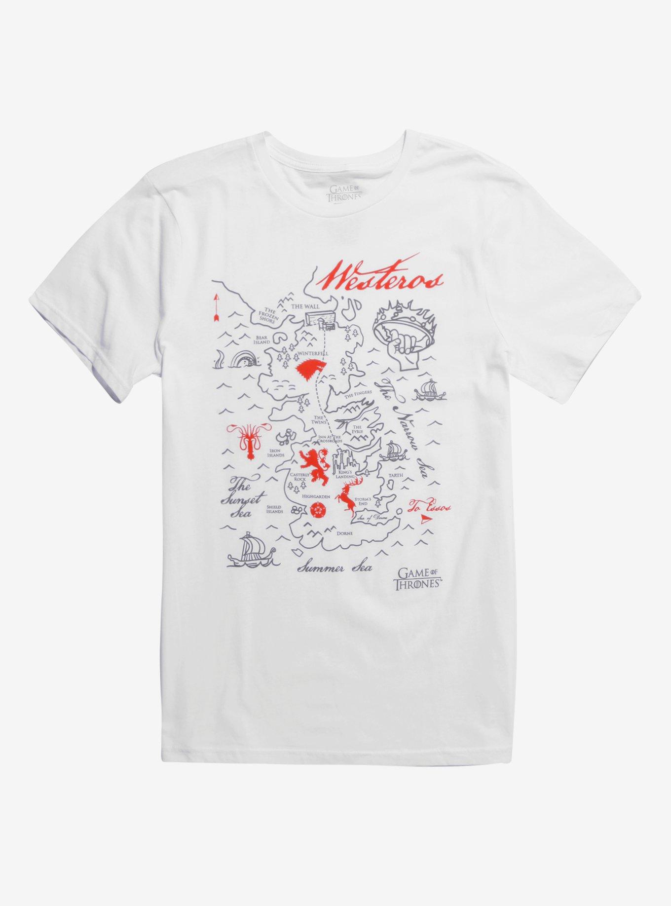 Game Of Thrones Westeros Map T-Shirt, , hi-res