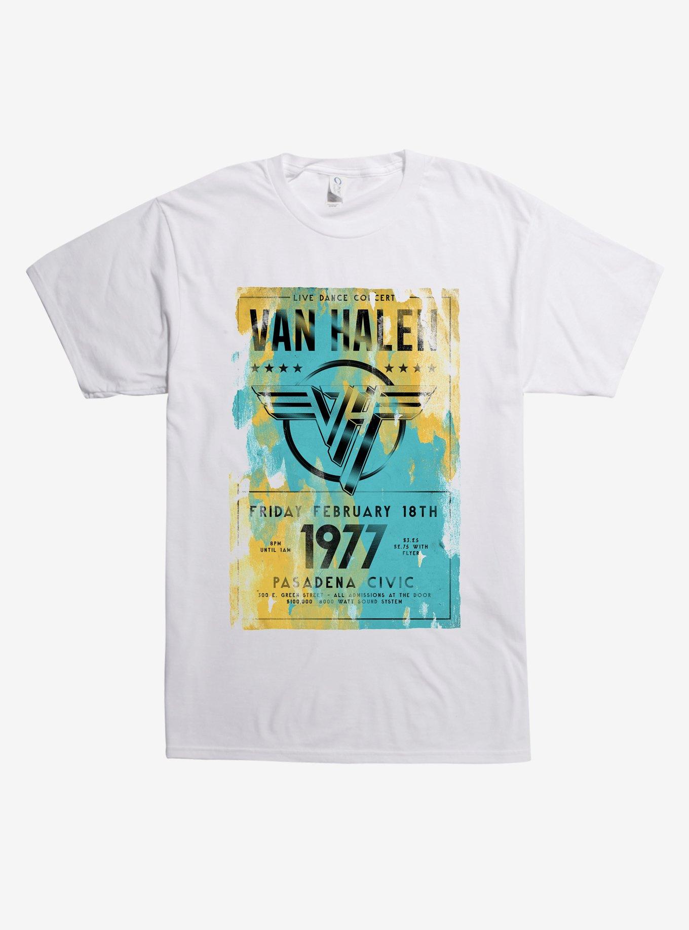 Van Halen Pasadena Civic 1977 T-Shirt, WHITE, hi-res
