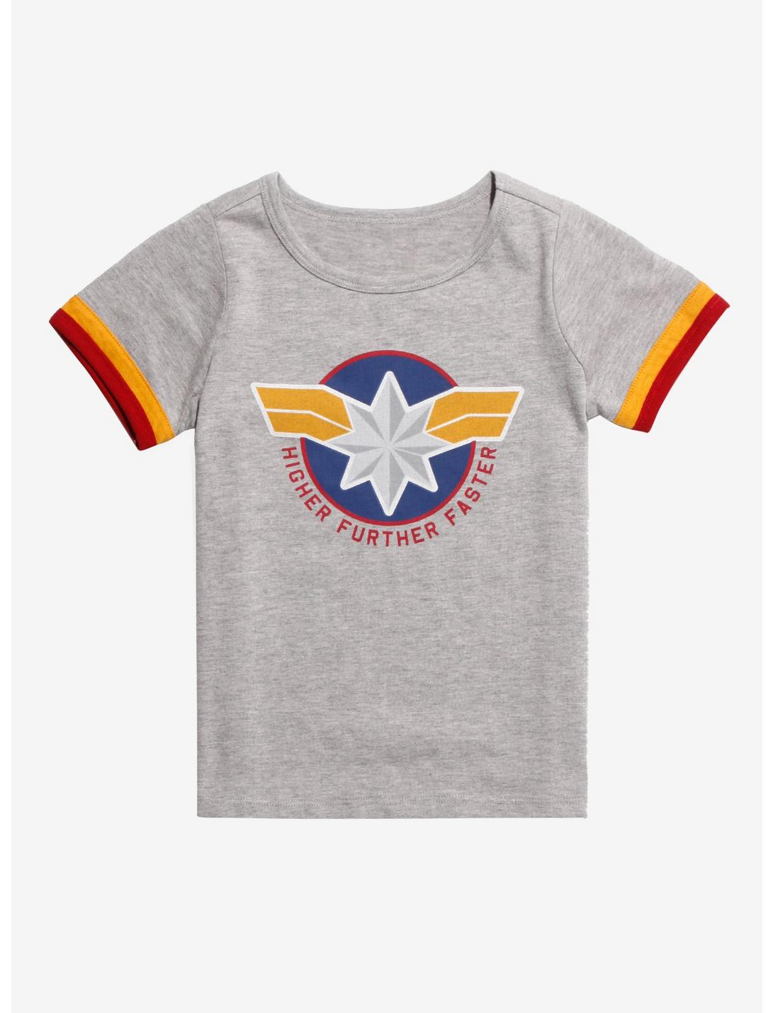 Marvel Captain Marvel Toddler T-Shirt - BoxLunch Exclusive, GREY, hi-res