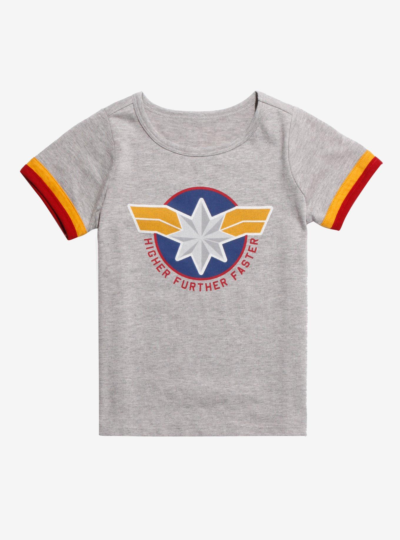 Toddler captain marvel hot sale shirt