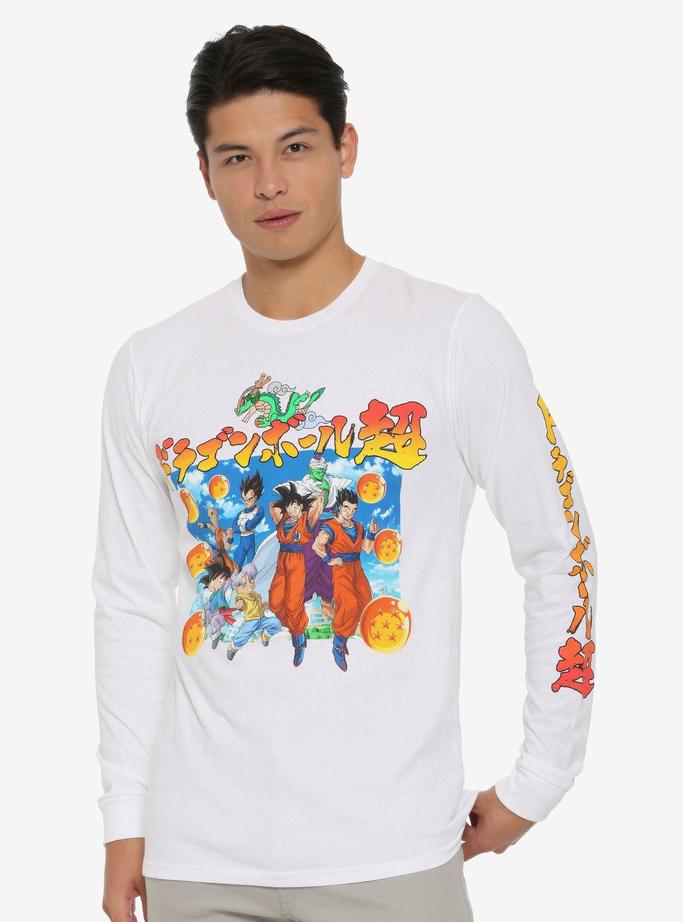 Dragon Ball Z Ombre Long Sleeve T-Shirt, WHITE, hi-res