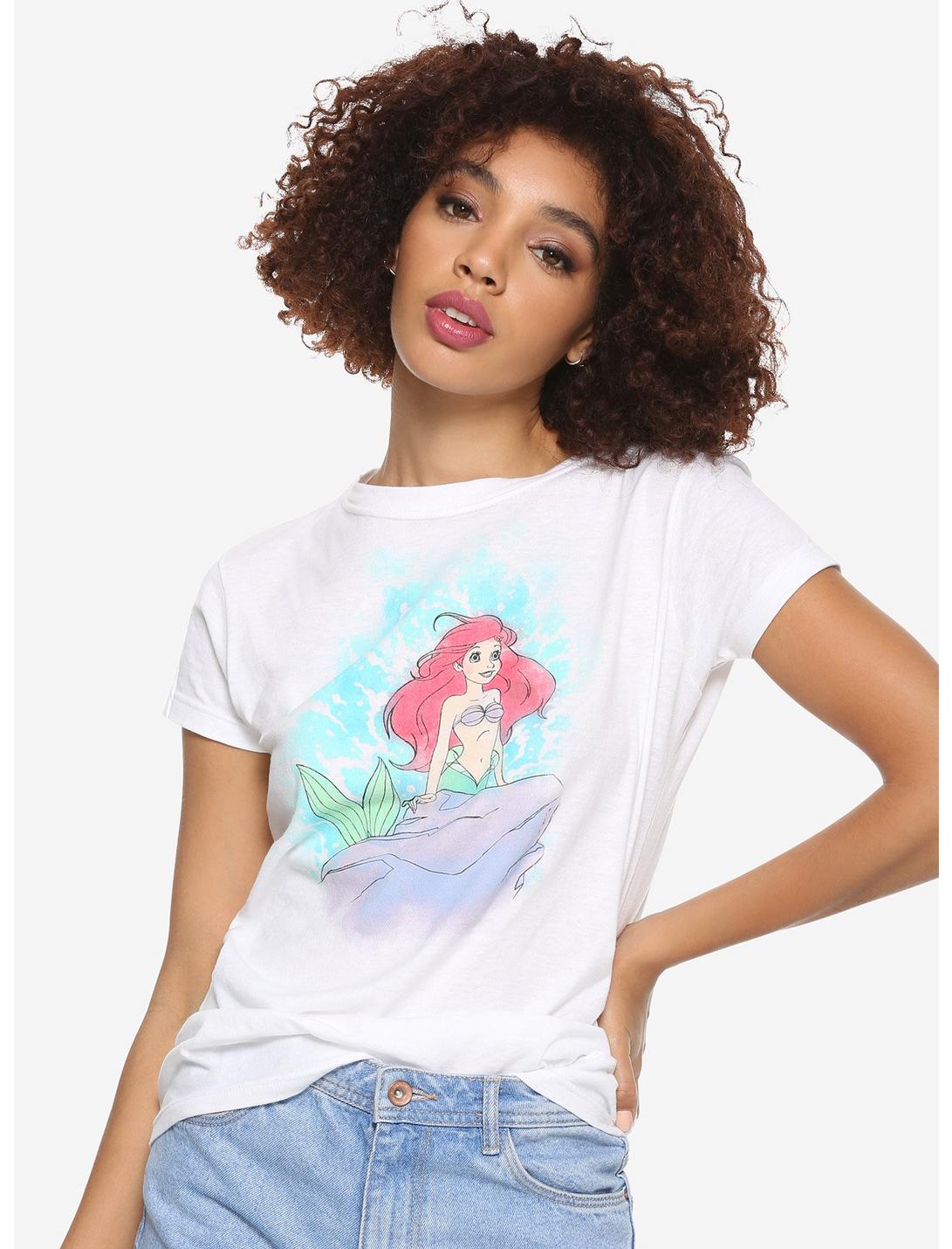 Disney The Little Mermaid Ariel Watercolor Splash Girls T-shirt, MULTI, hi-res