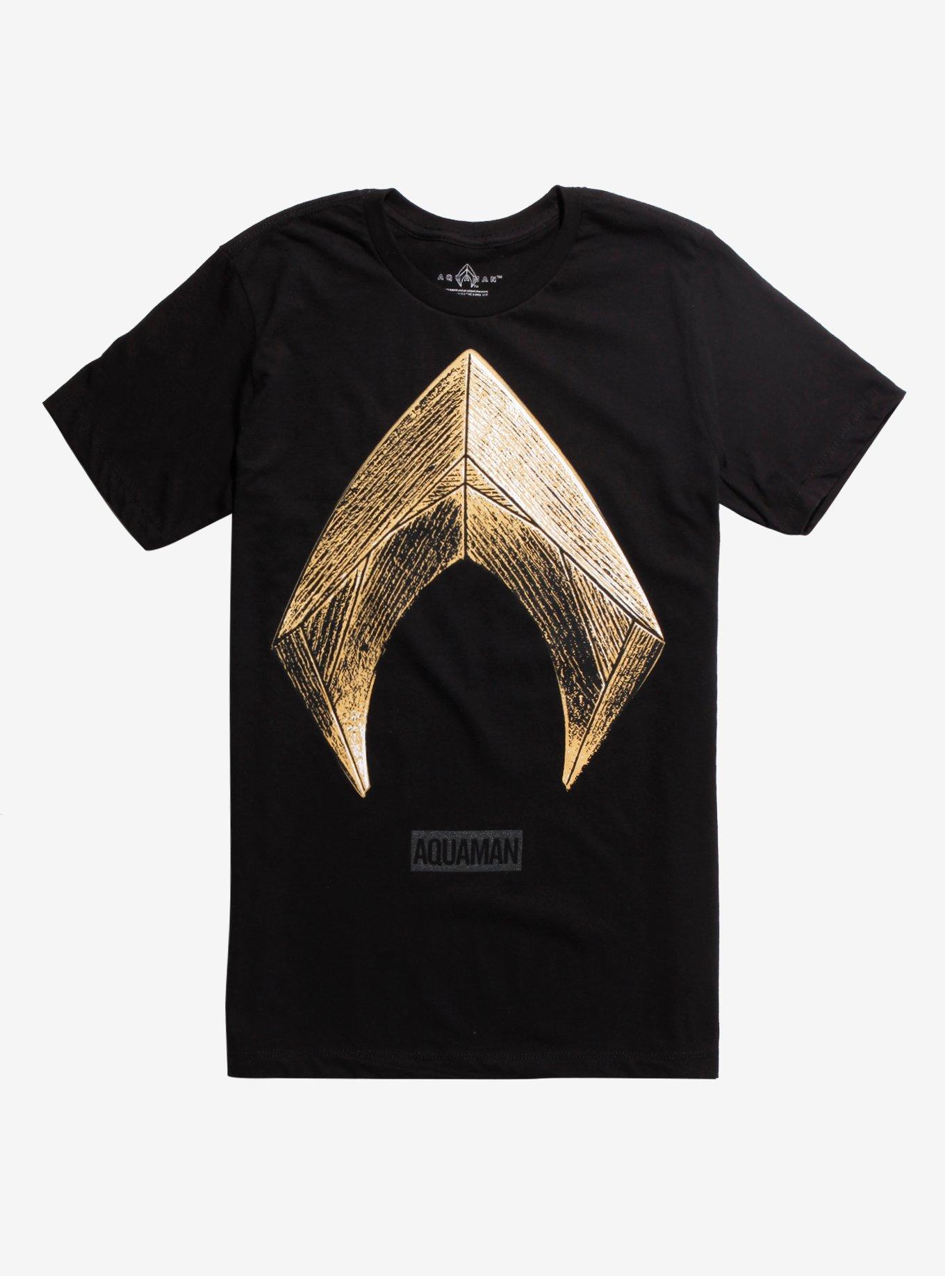 Aquaman Logo T-Shirt, BLACK, hi-res