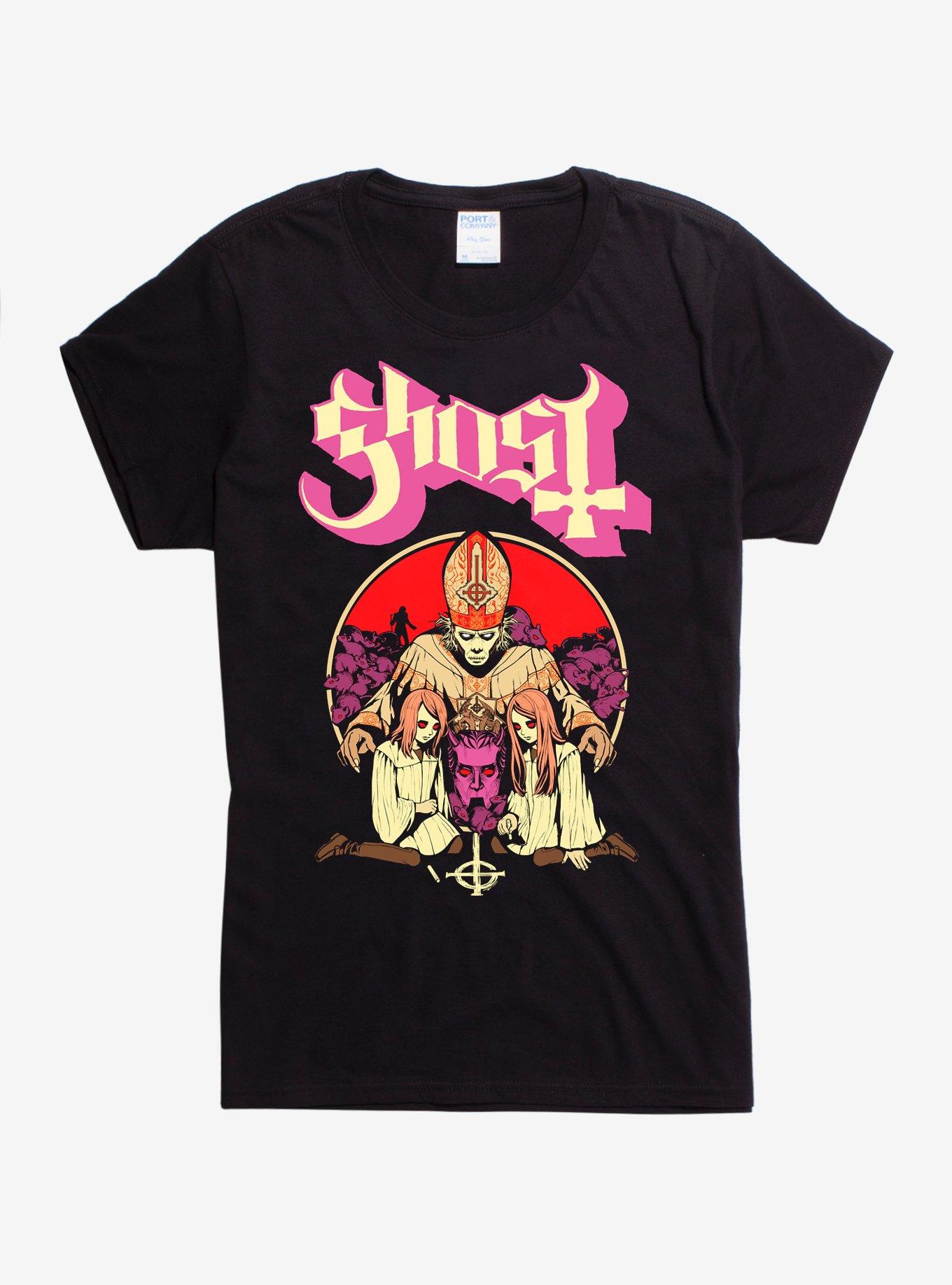 Ghost Demon Kids Girls T-Shirt, BLACK, hi-res