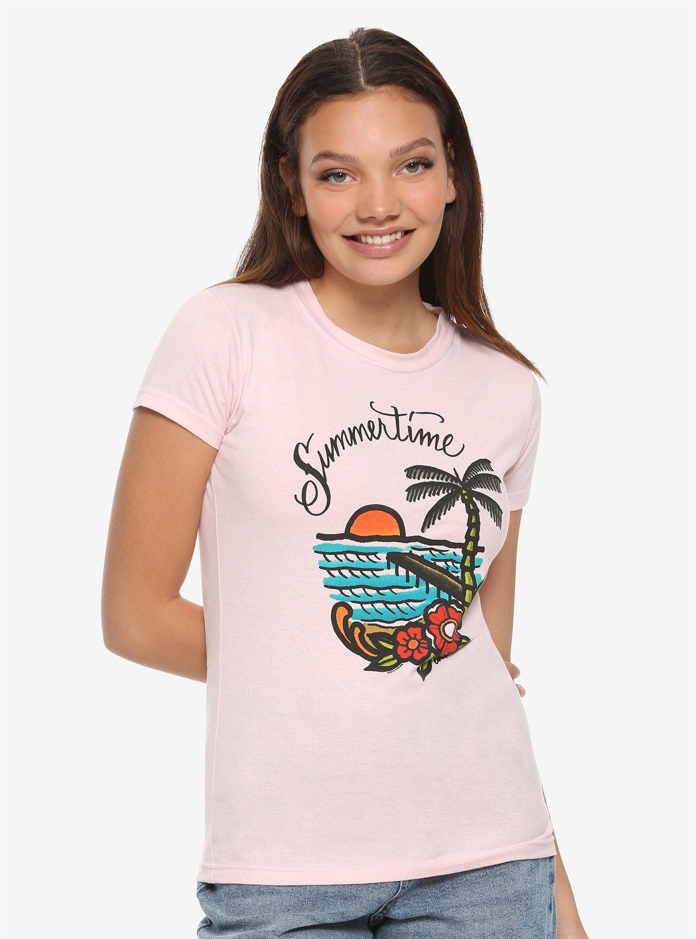 Sublime Summertime Girls T-Shirt, PINK, hi-res