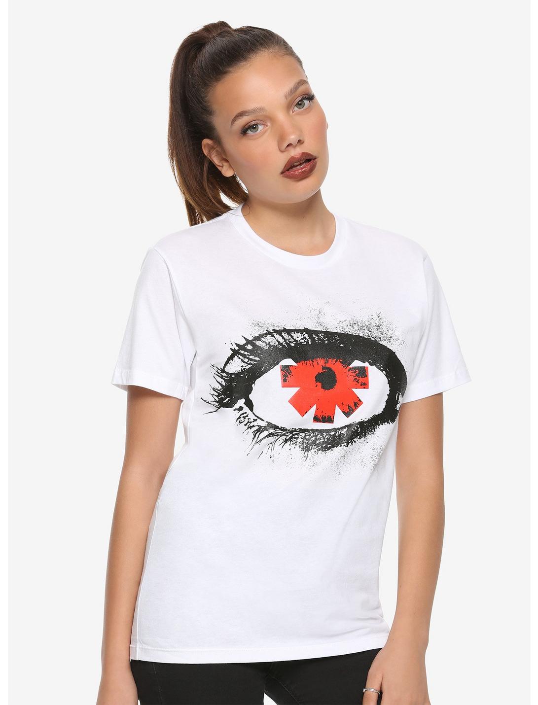 Red Hot Chili Peppers Eye Logo Oversized Girls T-Shirt, WHITE, hi-res
