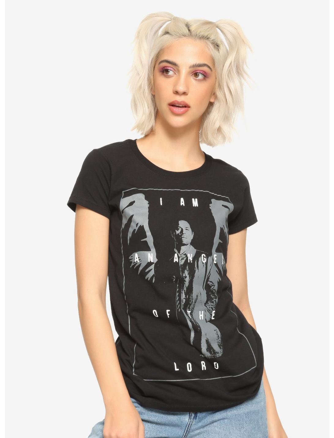 Supernatural Castiel Angel Of The Lord Girls T-Shirt, BLACK, hi-res