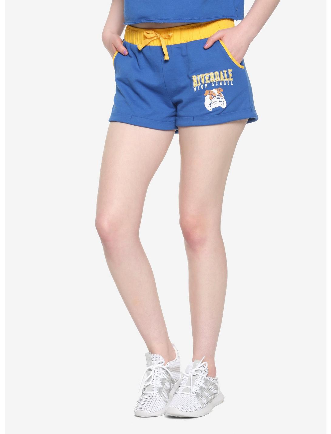 Riverdale Varsity Girls Soft Shorts Hot Topic Exclusive, BLUE, hi-res
