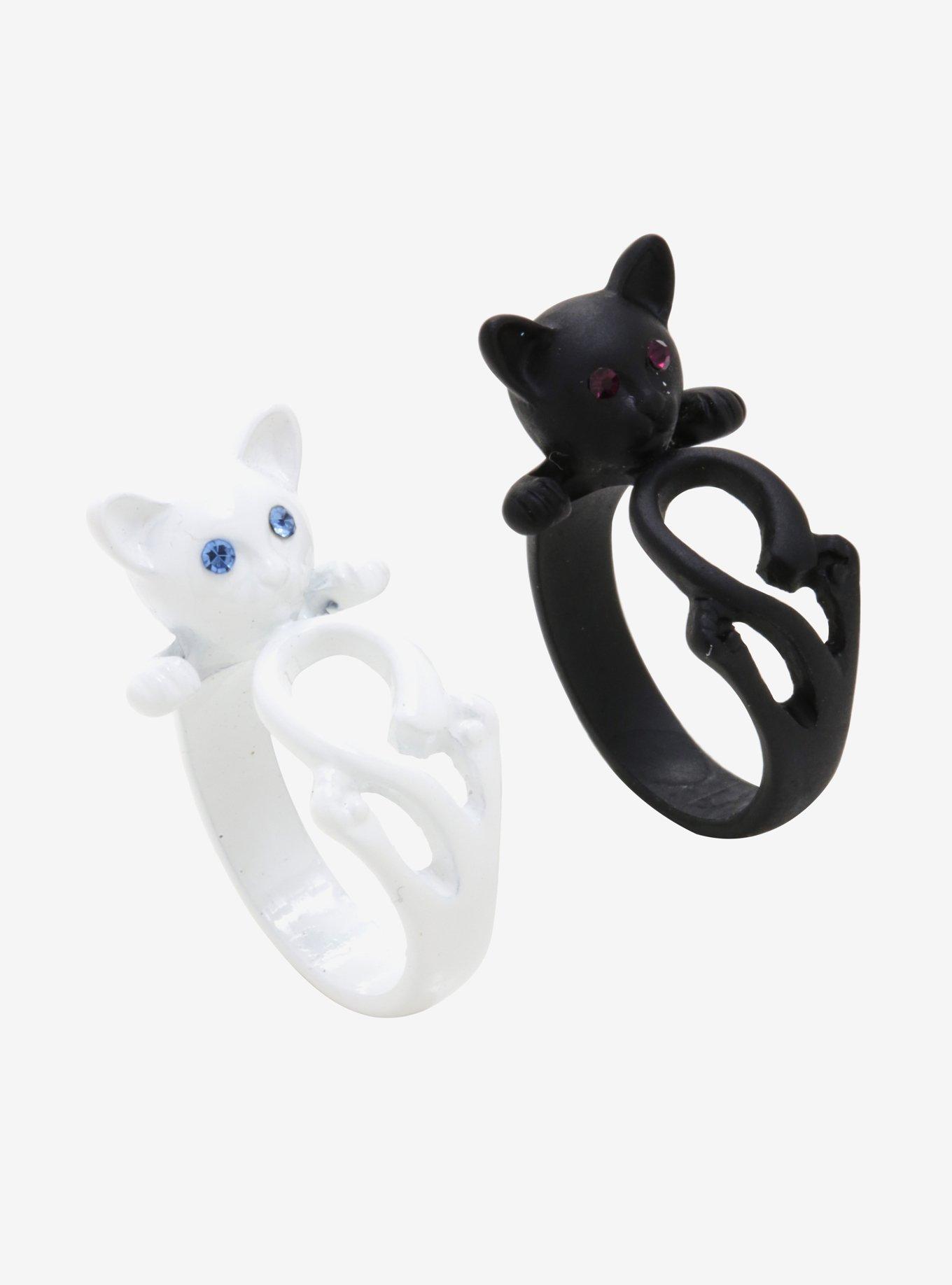 Always Together Best Friend Cat Ring Set, , hi-res