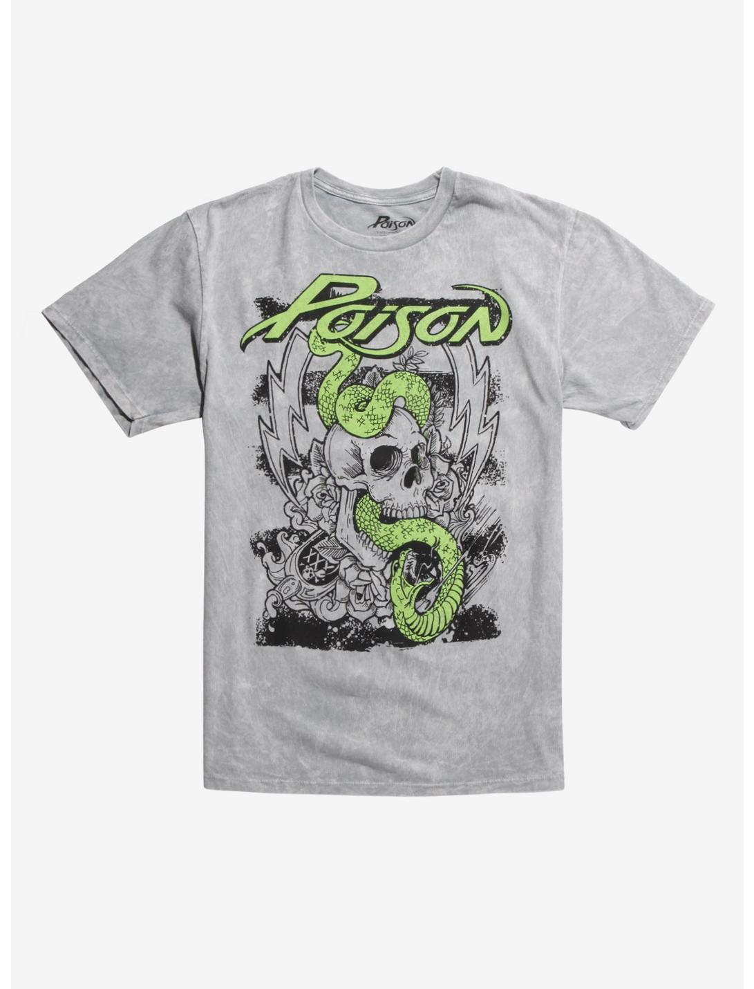 Poison Skull Snake T-Shirt, WHITE, hi-res
