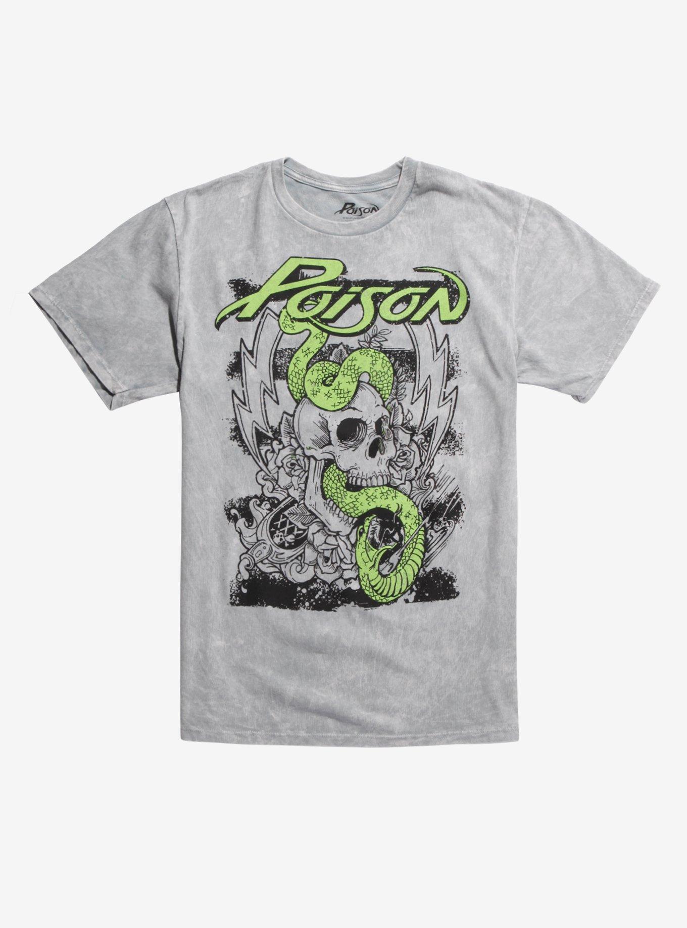 Poison Skull Snake T-Shirt, WHITE, hi-res