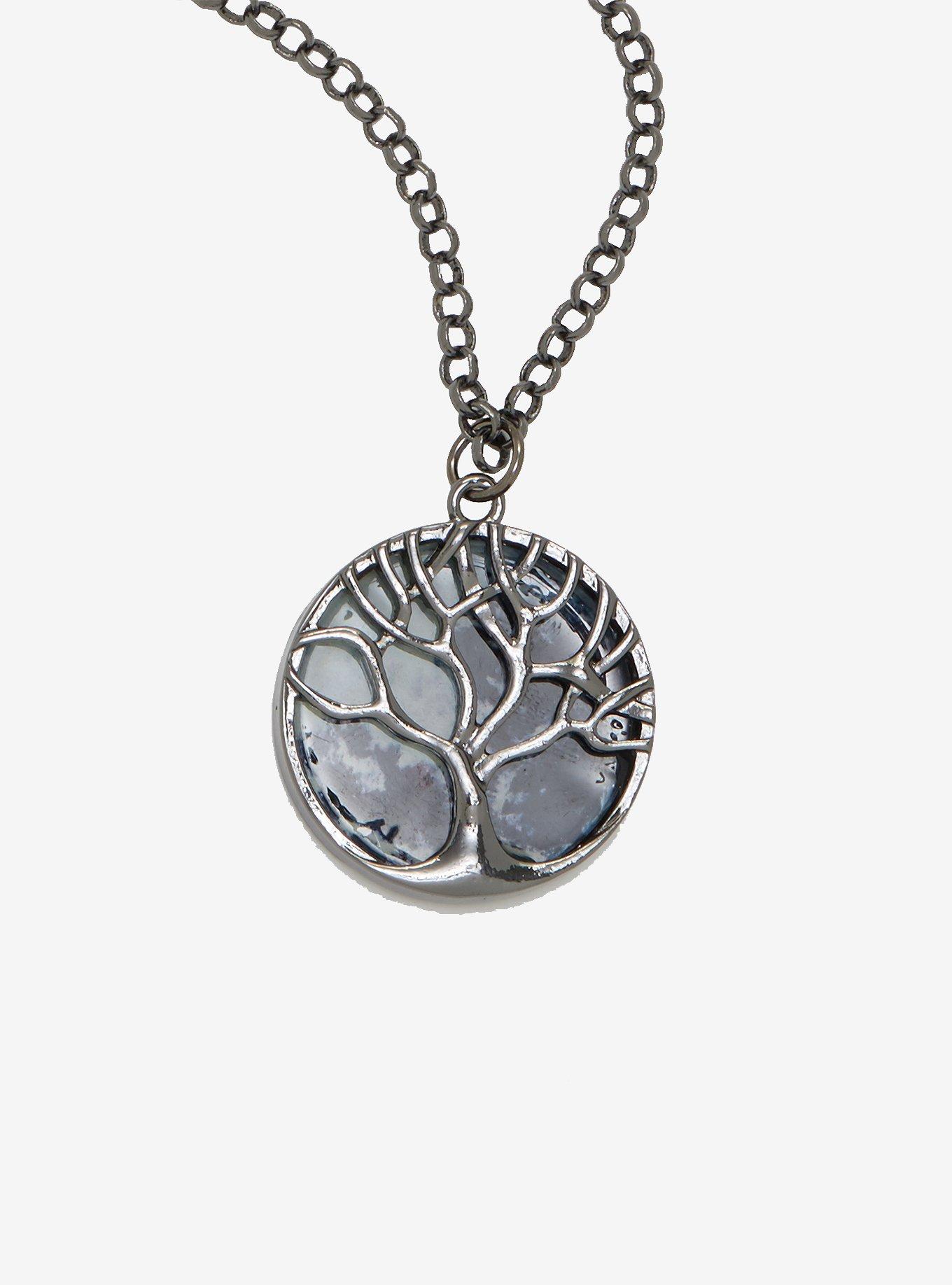 Tree Of Life Moon Pendant Necklace, , hi-res
