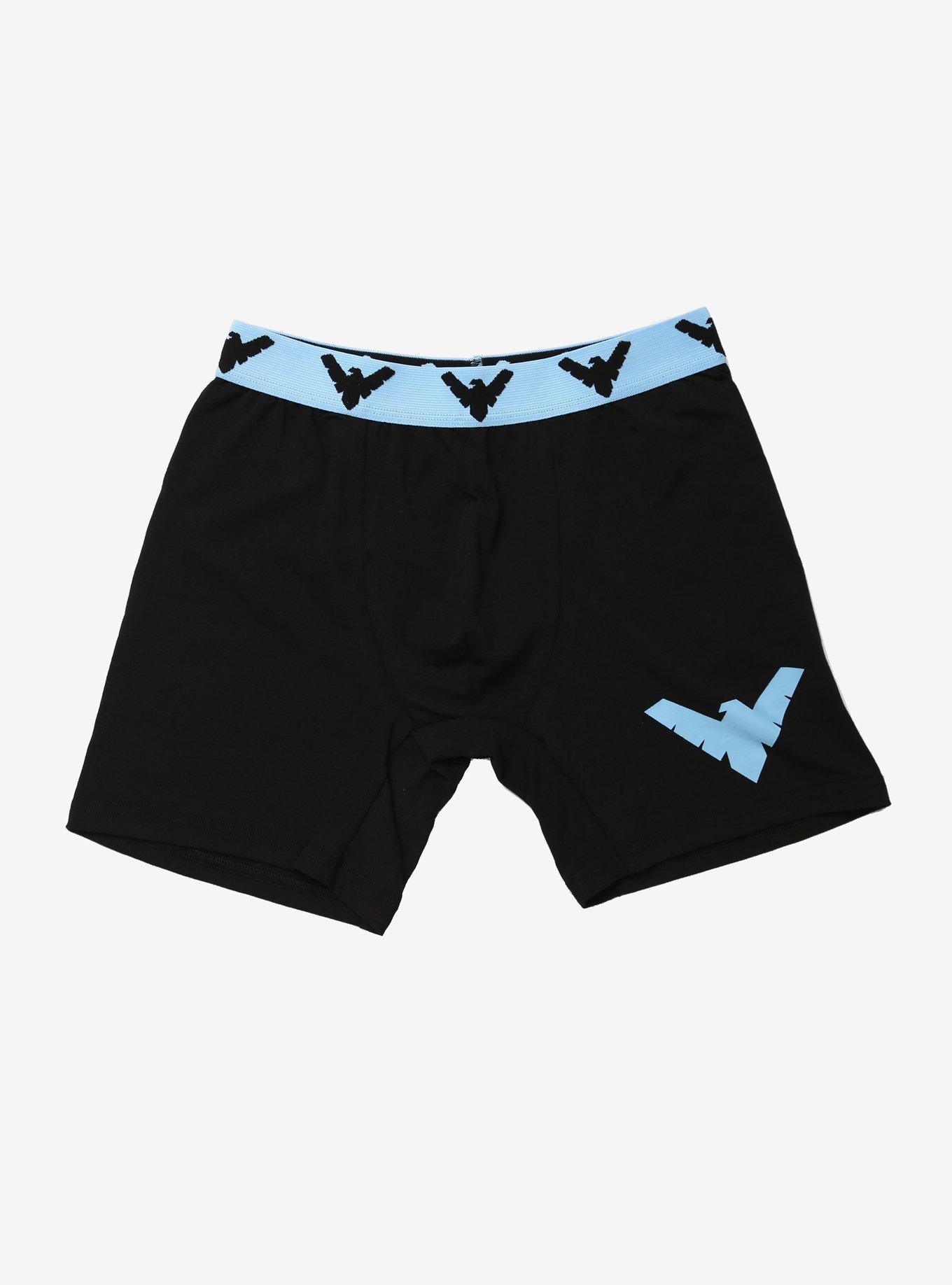 DC Comics Batman Nightwing Logo Boxer Briefs, BLACK, hi-res