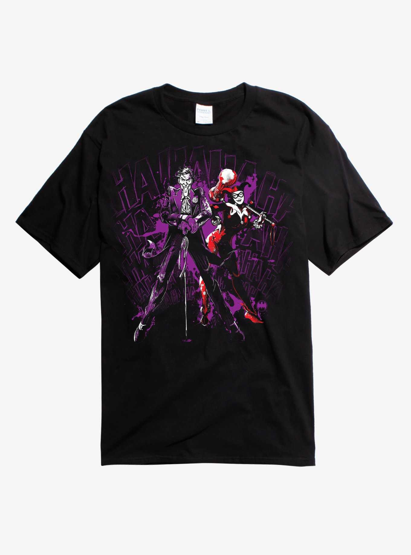 DC Comics Batman Villains Joker Hahaha Black T-Shirt, , hi-res