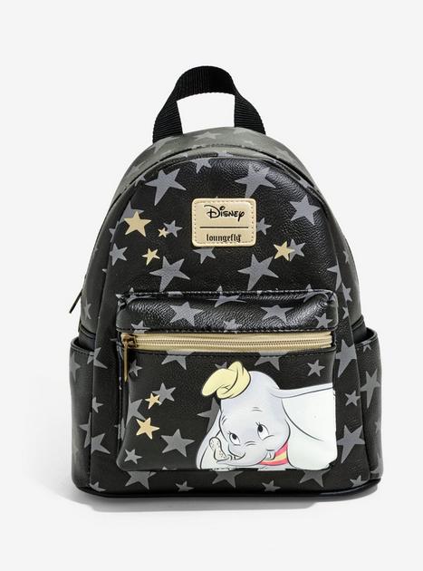 Disney Loungefly Dumbo Full Size Backpack Black Stars Gold School Bag NWT Disney Loungefly Dumbo 80th Anniversary Mini Backpack NWT | eBay main image 3
