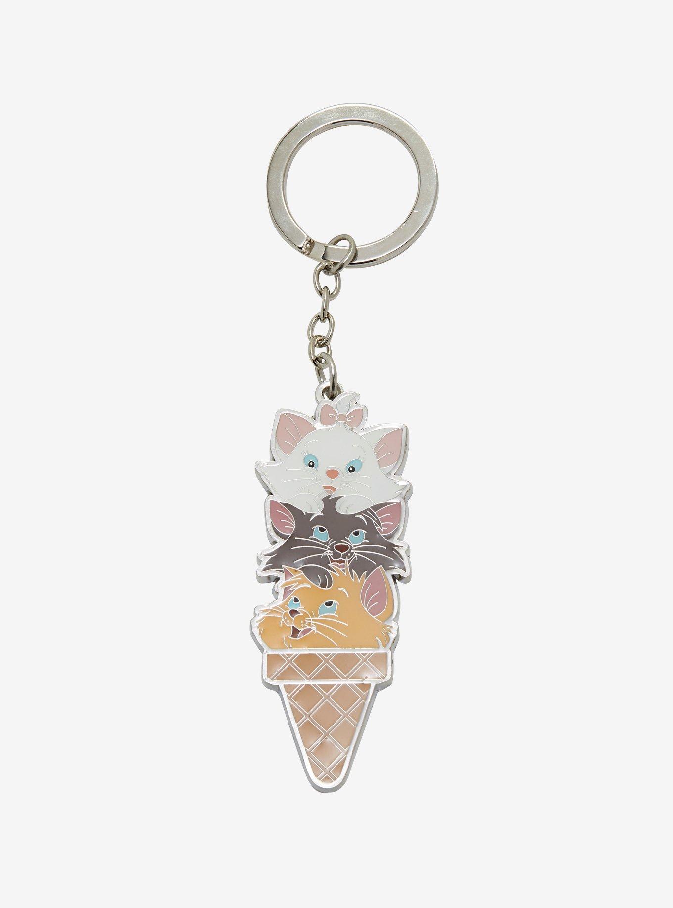Disney The Aristocats Ice Cream Enamel Key Chain - BoxLunch Exclusive, , hi-res