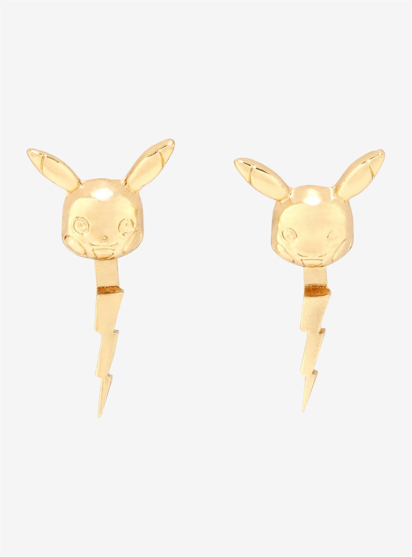 Loungefly Pokemon Pikachu Lightning Bolt Front/Back Earrings, , hi-res