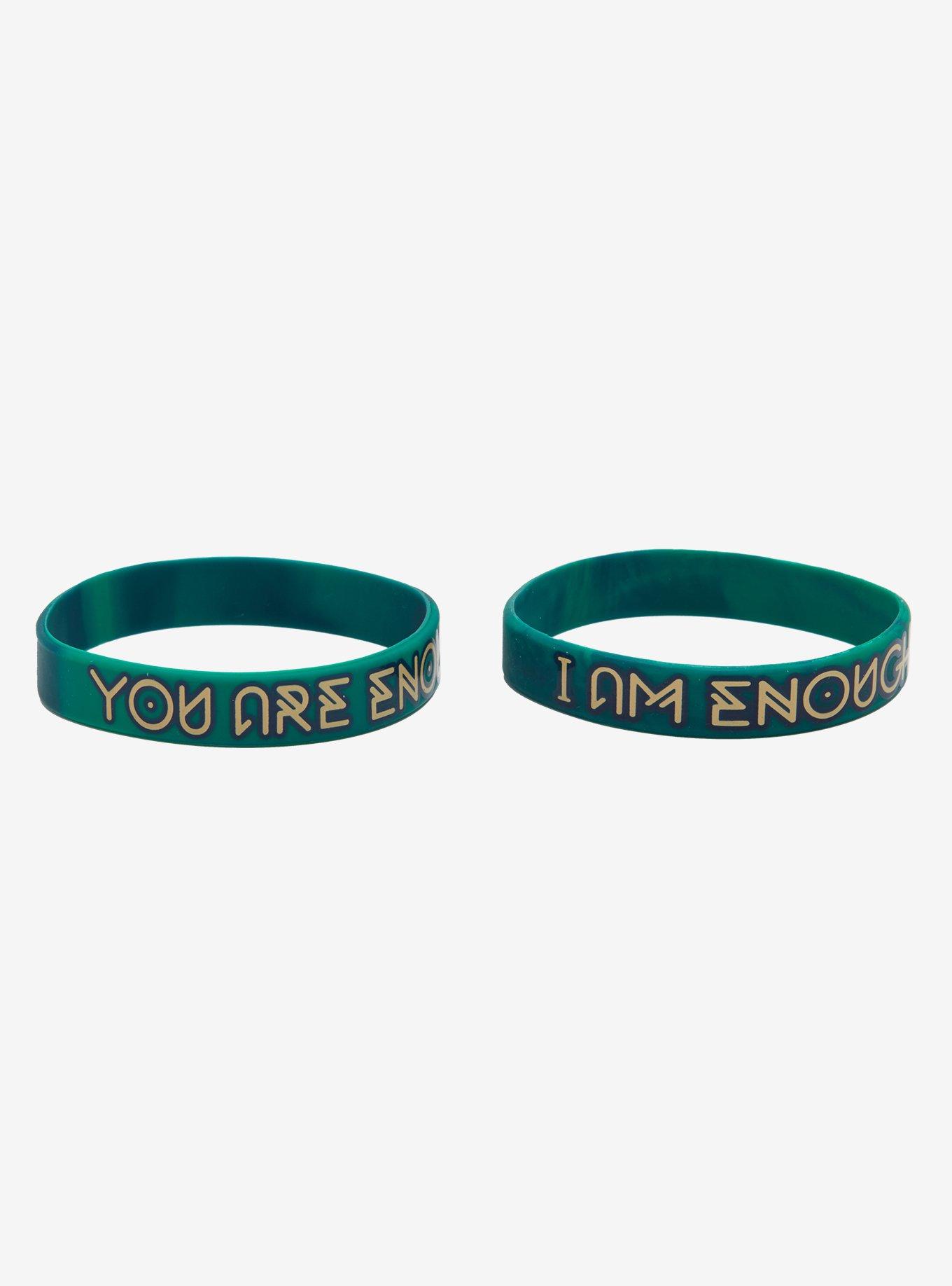 To Write Love On Her Arms I Am Enough Rubber Bracelet Set, , hi-res