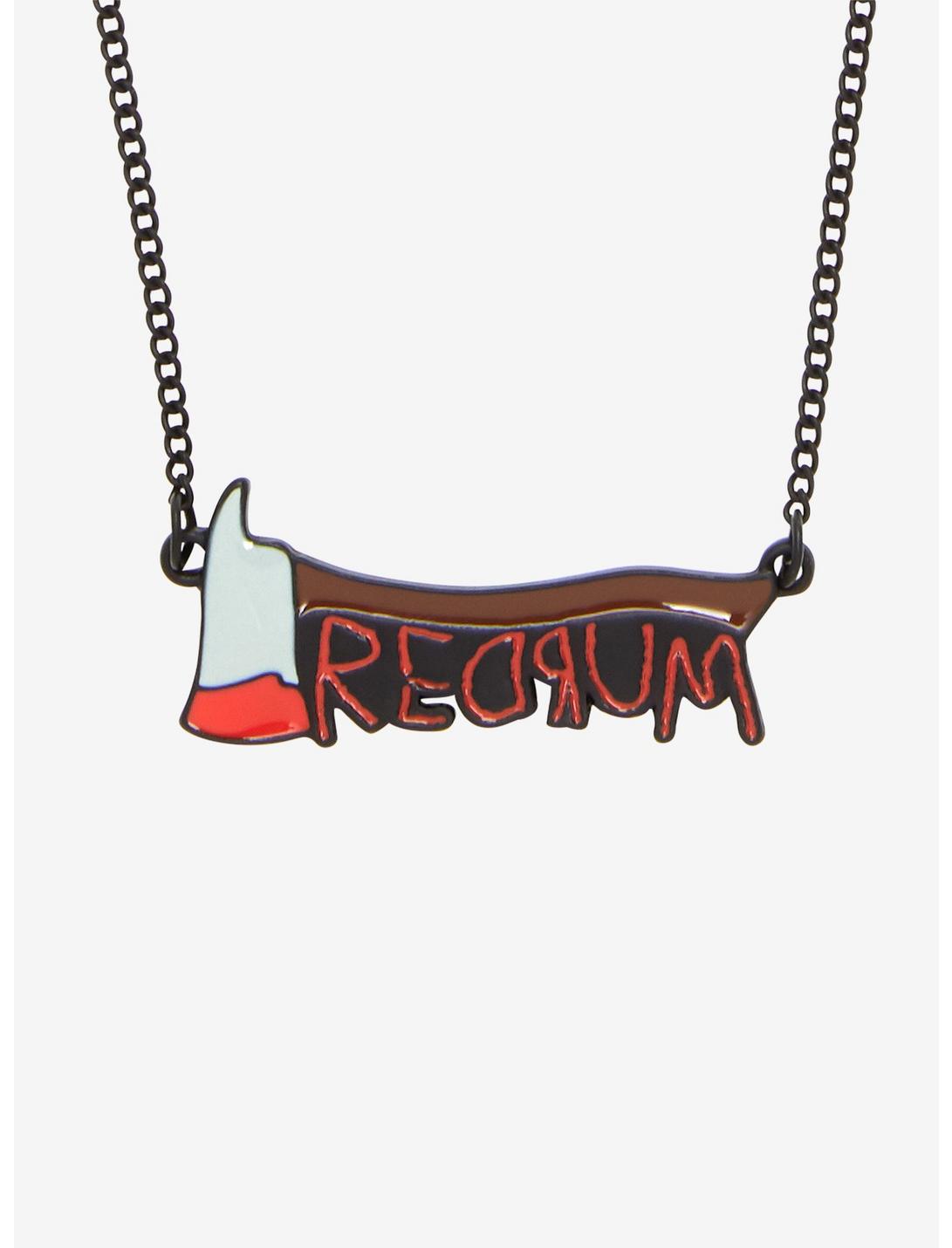 The Shining Redrum Axe Nameplate Necklace, , hi-res
