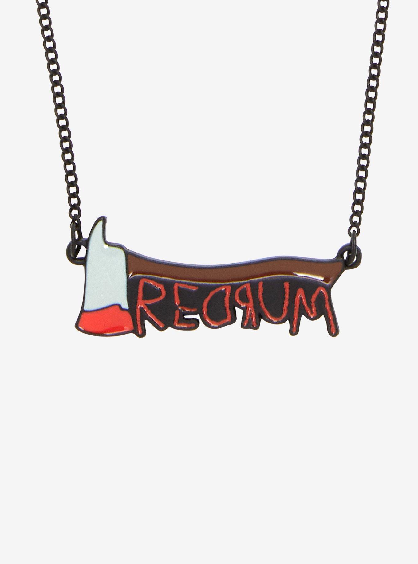 The Shining Redrum Axe Nameplate Necklace, , hi-res