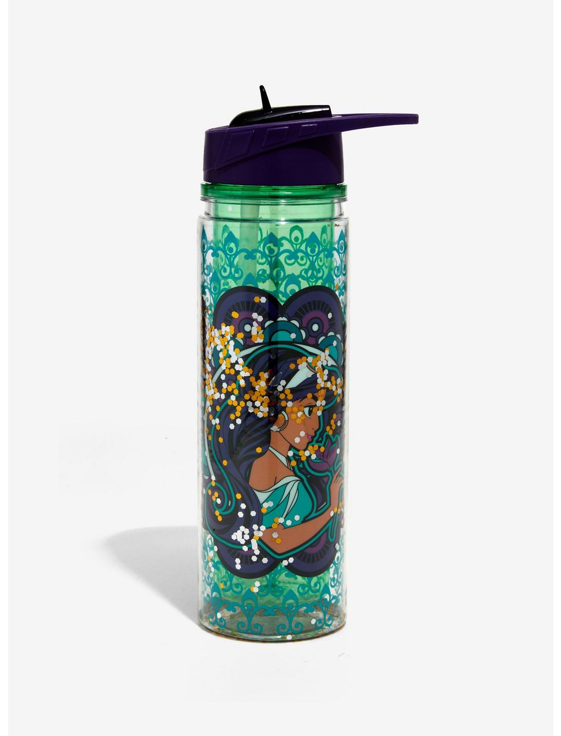 Disney Aladdin Jasmine Glitter Water Bottle, , hi-res