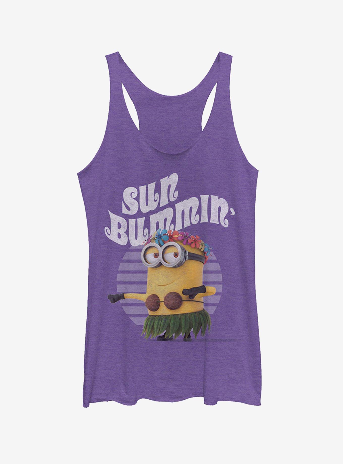 Minion Sun Bummin' Hula Girls Tank, PUR HTR, hi-res