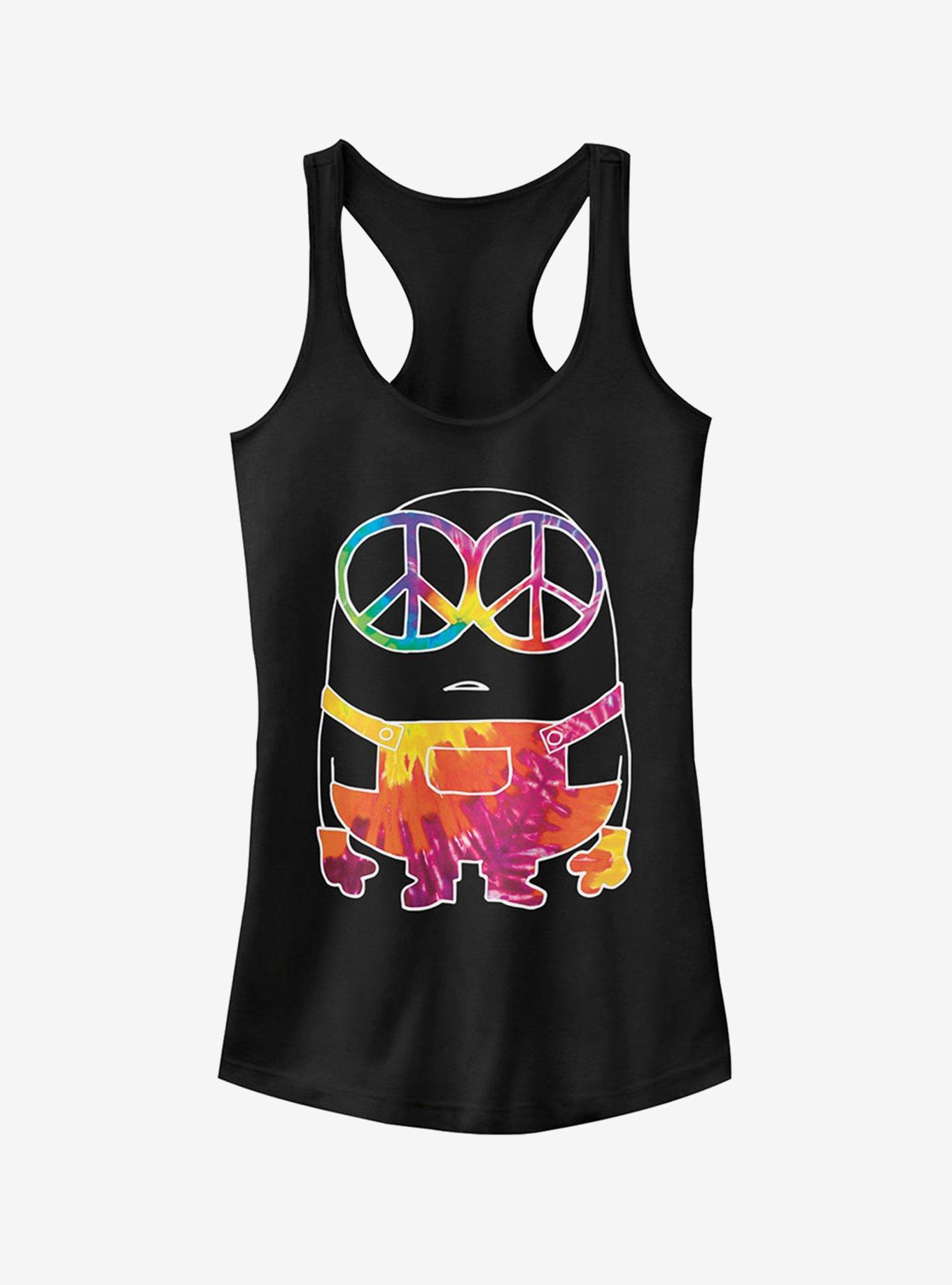 Minion Tie-Dye Girls Tank, BLACK, hi-res