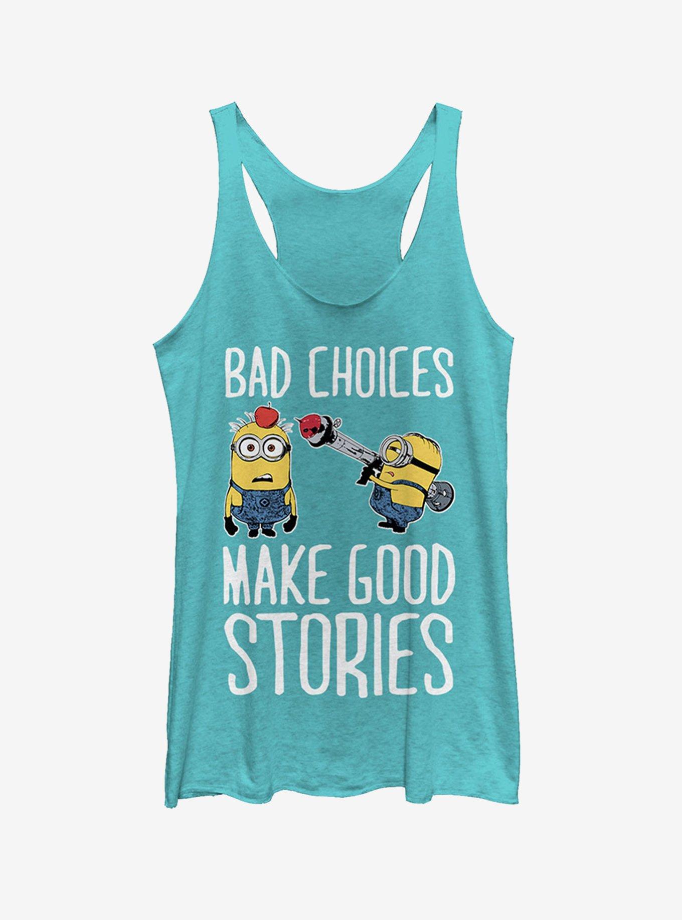 Minion Bad Choices Girls Tank, TAHI BLUE, hi-res
